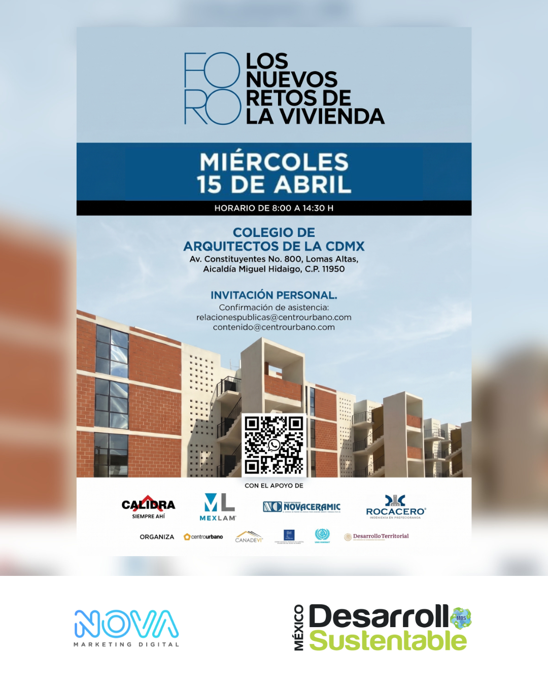 Foro “Los Nuevos Retos de la Vivienda”: arquitectura, desarrollo y estrategia se encuentran en CDMX